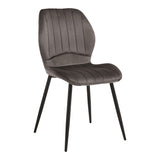 Scaun Jelour, picioare negre, catifea, Diverse culori, 55x55x85 cm - Gri închis | SKU: 327-000082 | Scaun Jelour, picioare negre, catifea, 55x55x85 cm, varianta Gri închis, produs pentru amenajarea locuinței, disponibil online în România la CasaMob