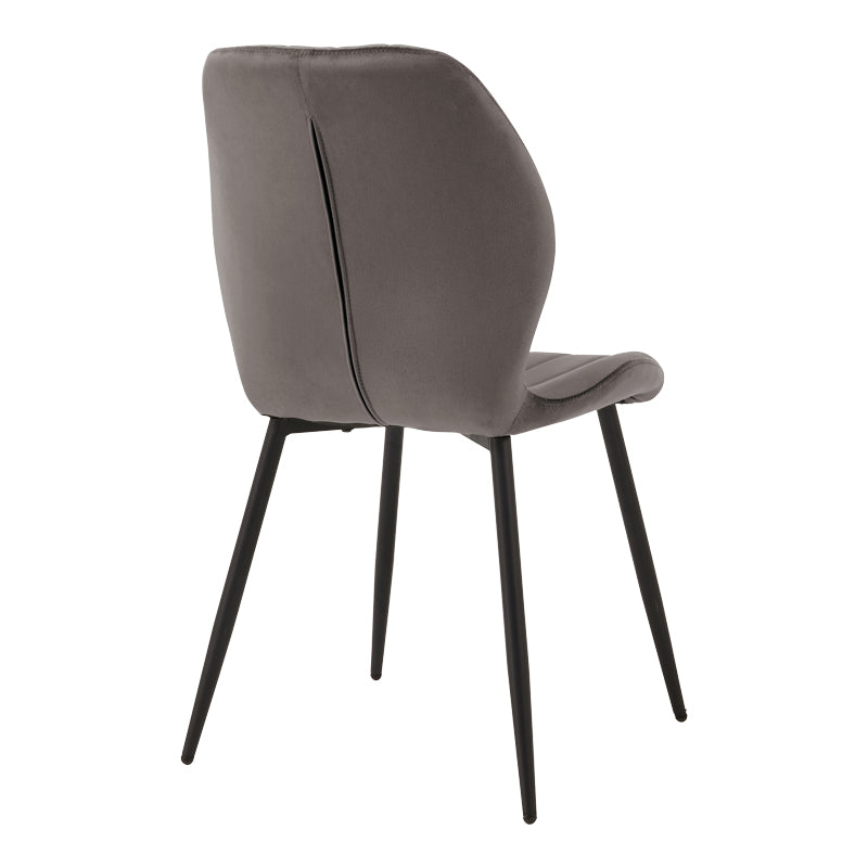 Scaun Jelour, picioare negre, catifea, Diverse culori, 55x55x85 cm - Gri închis | SKU: 327-000082 | Scaun Jelour, picioare negre, catifea, 55x55x85 cm, varianta Gri închis, produs pentru amenajarea locuinței, disponibil online în România la CasaMob