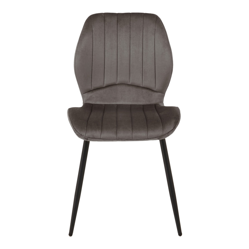 Scaun Jelour, picioare negre, catifea, Diverse culori, 55x55x85 cm - Gri închis | SKU: 327-000082 | Scaun Jelour, picioare negre, catifea, 55x55x85 cm, varianta Gri închis, produs pentru amenajarea locuinței, disponibil online în România la CasaMob