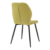 Scaun Jelour, picioare negre, catifea, Diverse culori, 55x55x85 cm - Galben | SKU: 327-000085 | Scaun Jelour, picioare negre, catifea, 55x55x85 cm, varianta Galben, produs pentru amenajarea locuinței, disponibil online în România la CasaMob
