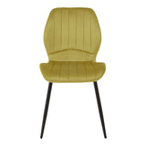 Scaun Jelour, picioare negre, catifea, Diverse culori, 55x55x85 cm - Galben | SKU: 327-000085 | Scaun Jelour, picioare negre, catifea, 55x55x85 cm, varianta Galben, produs pentru amenajarea locuinței, disponibil online în România la CasaMob
