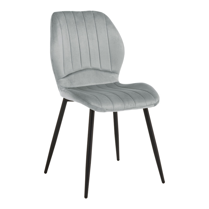 Scaun Jelour, picioare negre, catifea, Diverse culori, 55x55x85 cm - Gri deschis | SKU: 327-000086 | Scaun Jelour, picioare negre, catifea, 55x55x85 cm, varianta Gri deschis, produs pentru amenajarea locuinței, disponibil online în România la CasaMob