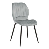 Scaun Jelour, picioare negre, catifea, Diverse culori, 55x55x85 cm - Gri deschis | SKU: 327-000086 | Scaun Jelour, picioare negre, catifea, 55x55x85 cm, varianta Gri deschis, produs pentru amenajarea locuinței, disponibil online în România la CasaMob