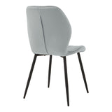 Scaun Jelour, picioare negre, catifea, Diverse culori, 55x55x85 cm - Gri deschis | SKU: 327-000086 | Scaun Jelour, picioare negre, catifea, 55x55x85 cm, varianta Gri deschis, produs pentru amenajarea locuinței, disponibil online în România la CasaMob