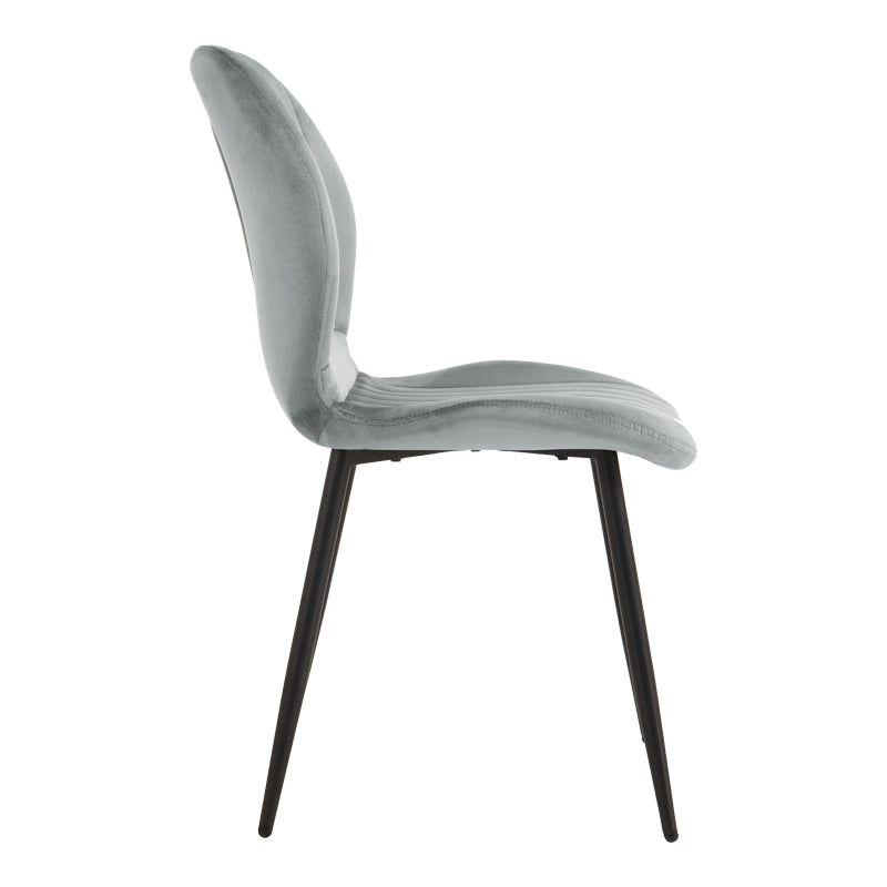 Scaun Jelour, picioare negre, catifea, Diverse culori, 55x55x85 cm - Gri deschis | SKU: 327-000086 | Scaun Jelour, picioare negre, catifea, 55x55x85 cm, varianta Gri deschis, produs pentru amenajarea locuinței, disponibil online în România la CasaMob