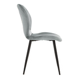 Scaun Jelour, picioare negre, catifea, Diverse culori, 55x55x85 cm - Gri deschis | SKU: 327-000086 | Scaun Jelour, picioare negre, catifea, 55x55x85 cm, varianta Gri deschis, produs pentru amenajarea locuinței, disponibil online în România la CasaMob