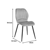 Scaun Jelour, picioare negre, catifea, Diverse culori, 55x55x85 cm - Gri deschis | SKU: 327-000086 | Scaun Jelour, picioare negre, catifea, 55x55x85 cm, varianta Gri deschis, produs pentru amenajarea locuinței, disponibil online în România la CasaMob