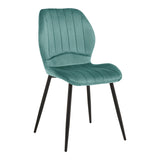 Scaun Jelour, picioare negre, catifea, Diverse culori, 55x55x85 cm - Albastru | SKU: 327-000087 | Scaun Jelour, picioare negre, catifea, 55x55x85 cm, varianta Albastru, produs pentru amenajarea locuinței, disponibil online în România la CasaMob