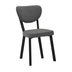 Scaun Joley Gri inchis catifea-negru metal, 45x39x86 cm