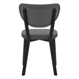 Scaun Joley Gri inchis catifea-negru metal, 45x39x86 cm