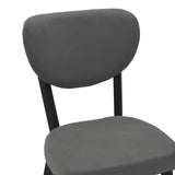 Scaun Joley Gri inchis catifea-negru metal, 45x39x86 cm