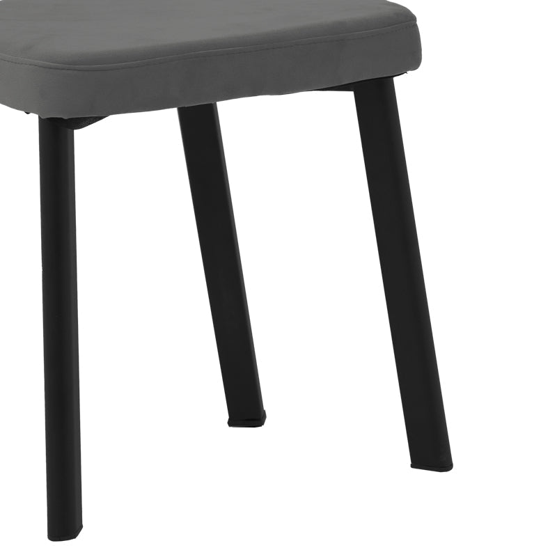 Scaun Joley Gri inchis catifea-negru metal, 45x39x86 cm
