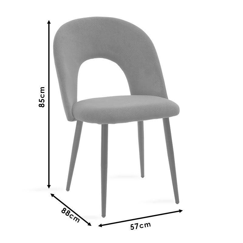 Scaun Jonah, Gri, 57x55x85 cm
