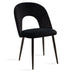 Scaun Jonah cu tapiterie de catifea, Catifea, Picioare, negre, 45x45x85 cm
