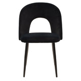Scaun Jonah cu tapiterie de catifea, Catifea, Picioare, negre, 45x45x85 cm