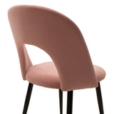 Scaun Jonah, Negru - Roz, 55x57x85 cm