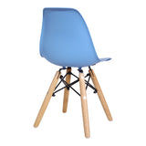 Scaun Julita pentru copii albastru si lemn de fag, Natural, 35x31x58 cm - Albastru