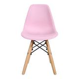 Scaun Julita pentru copii albastru si lemn de fag, Natural, 35x31x58 cm - Roz