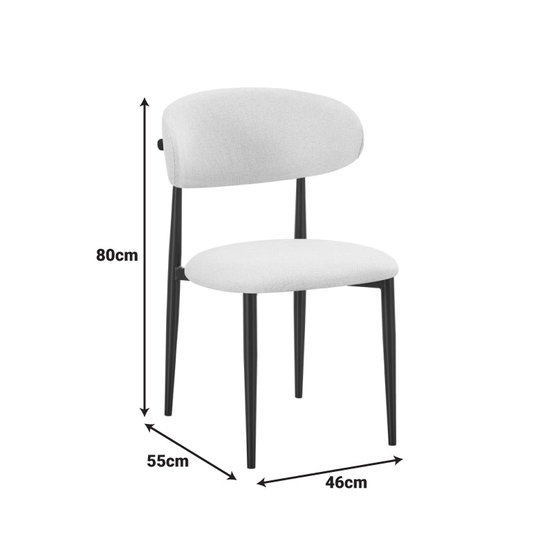 Scaun Kaourt, picioare negre, Diverse culori, 49x55x80 cm - Crem | SKU: 428-000006 | Scaun Kaourt, picioare negre, 49x55x80 cm, varianta Crem, produs pentru amenajarea locuinței, disponibil online în România la CasaMob