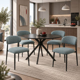 Scaun Kaourt, picioare negre, Diverse culori, 49x55x80 cm - Albastru | SKU: 428-000009 | Scaun Kaourt, picioare negre, 49x55x80 cm, varianta Albastru, produs pentru amenajarea locuinței, disponibil online în România la CasaMob