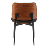 Scaun Kathy, Lemn de Nuc, Gri, 51x58x81 cm