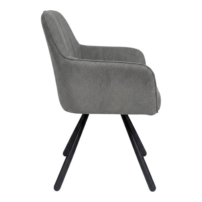 Scaun Kinuz, Stofa, 55x60x86 cm - Gri