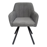 Scaun Kinuz, Stofa, 55x60x86 cm - Gri
