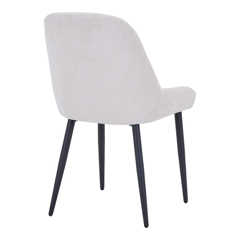Scaun Larissia, Stofa, 53x59x89 cm - Alb