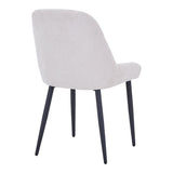 Scaun Larissia, Stofa, 53x59x89 cm - Alb