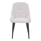 Scaun Larissia, Stofa, 53x59x89 cm - Alb
