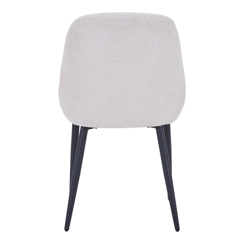 Scaun Larissia, Stofa, 53x59x89 cm - Alb