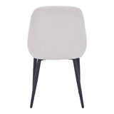 Scaun Larissia, Stofa, 53x59x89 cm - Alb