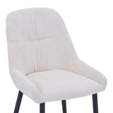 Scaun Larissia, Stofa, 53x59x89 cm - Alb