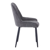 Scaun Larissia, Stofa, 53x59x89 cm - Antracit