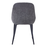 Scaun Larissia, Stofa, 53x59x89 cm - Antracit