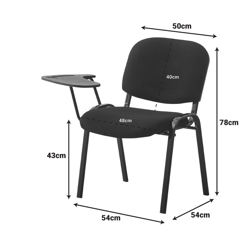 Scaun Lector, Stofa, Negru, 54x54x78 cm