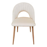 Scaun Lovingo, catifea si metal, 50x47x85 cm - Bej