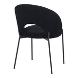 Scaun Masebo de la, Alb - Negru, 68x66x82 cm - Negru