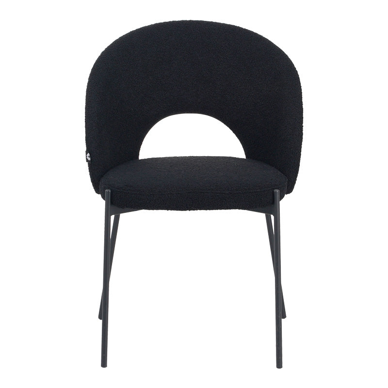 Scaun Masebo de la, Alb - Negru, 68x66x82 cm - Negru