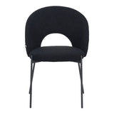 Scaun Masebo de la, Alb - Negru, 68x66x82 cm - Negru