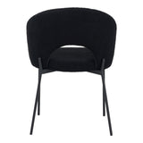 Scaun Masebo de la, Alb - Negru, 68x66x82 cm - Negru