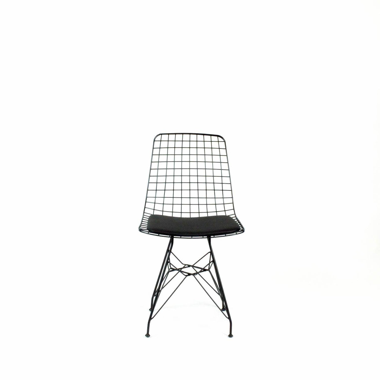 Scaun metal Frame, Negru, 53x80x51 cm