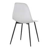 Scaun modern Ballen, Alb, 41x53x84 cm