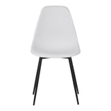 Scaun modern Ballen, Alb, 41x53x84 cm
