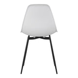 Scaun modern Ballen, Alb, 41x53x84 cm