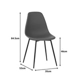 Scaun modern Ballen, antracit, 41x53x84 cm