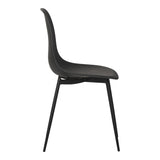 Scaun modern Ballen, negru, 41x53x84 cm