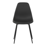 Scaun modern Ballen, negru, 41x53x84 cm