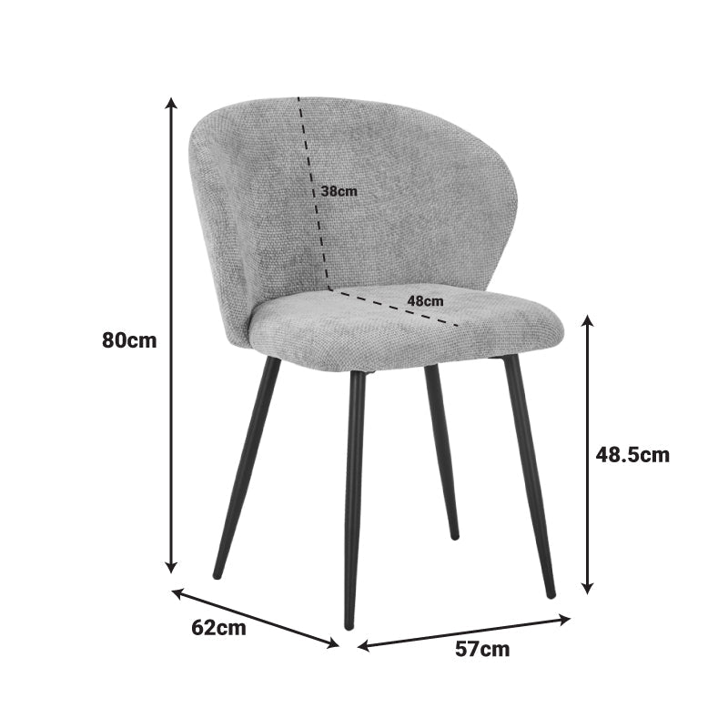 Scaun modern Karg cu tapițerie camel, Bej, 57x62x80 cm