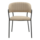 Scaun Morel, stofa si metal, 55x55x76 cm - Bej